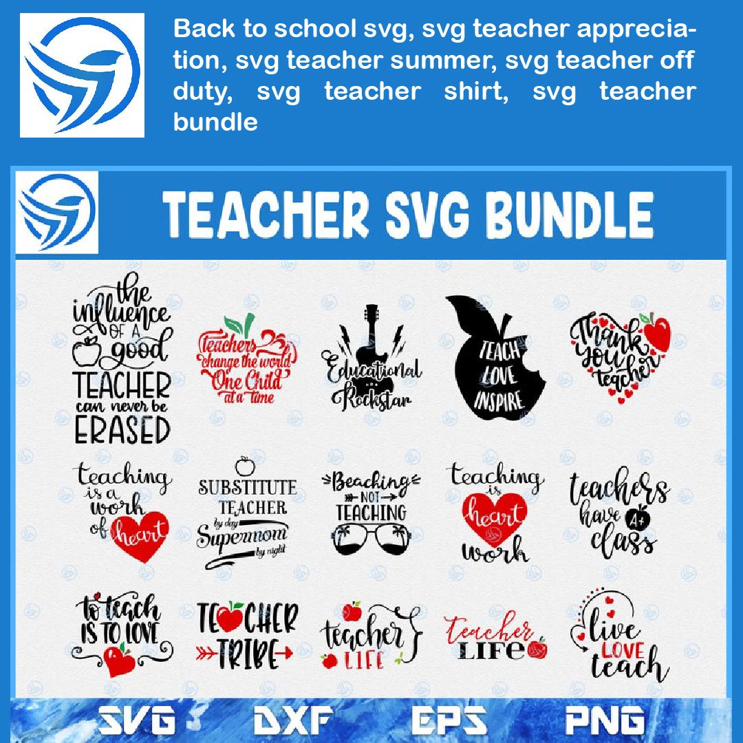 Back To School Svg, Svg Teacher Appreciation, Svg Teacher Summer, Svg