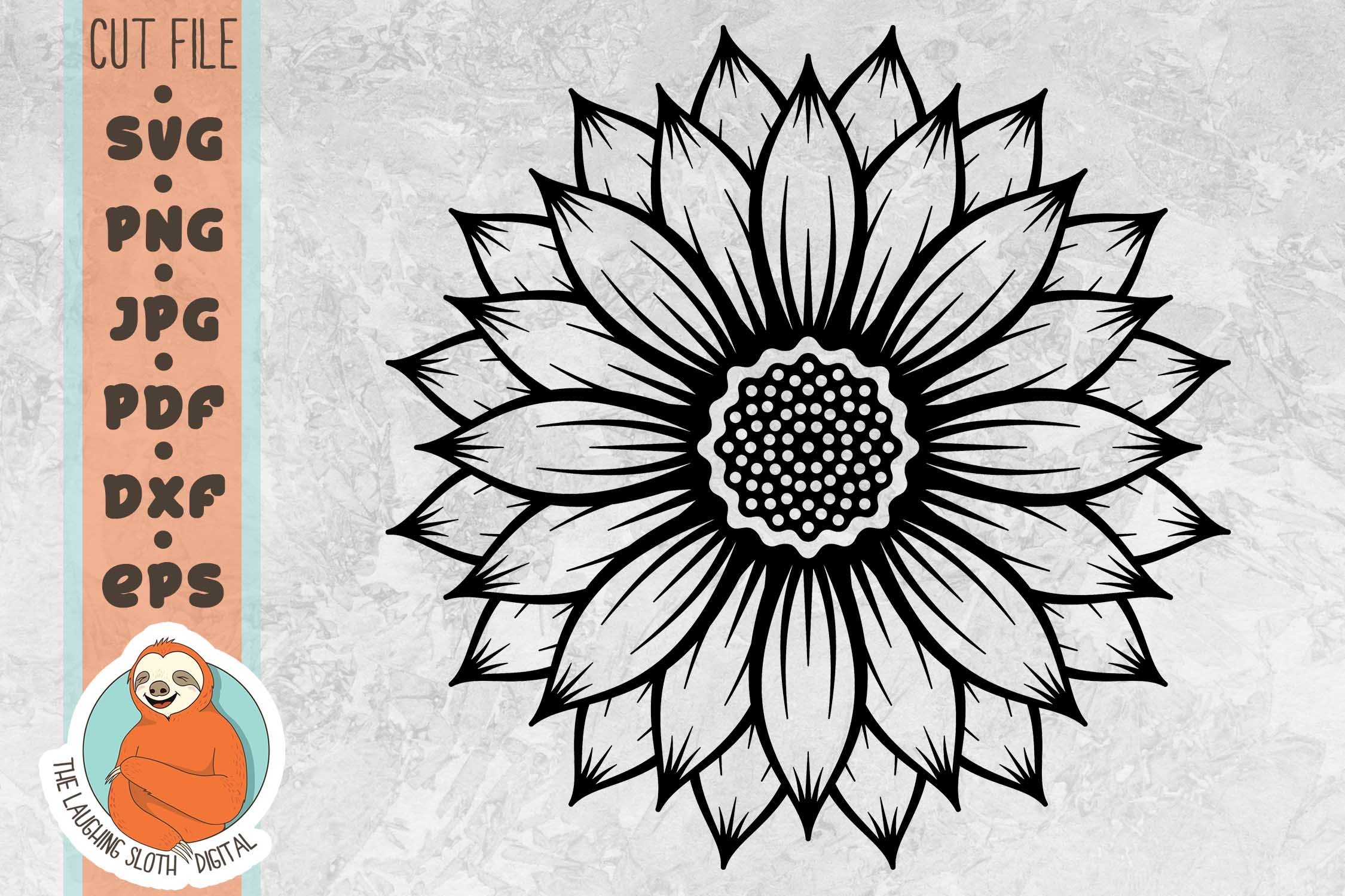 Sunflower SVG - Flower SVG (715521) | Cut Files | Design Bundles