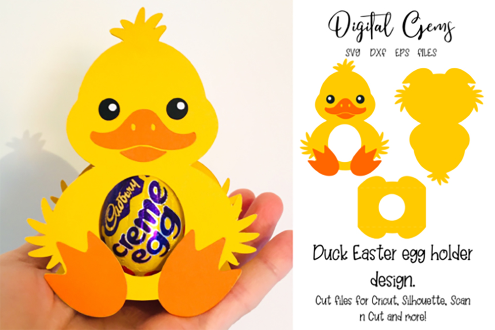 Duck Easter Egg Holder Graphic Free 3D SVG - LinkedGo Vinyl