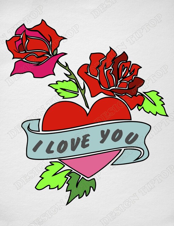 Heart with flowers cut file svg files cut file by DesignTipTop