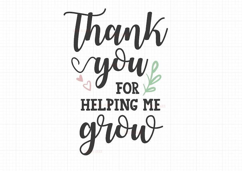 Teacher Appreciation SVG Cut File Thank You for Helping Me - Etsy Singapore