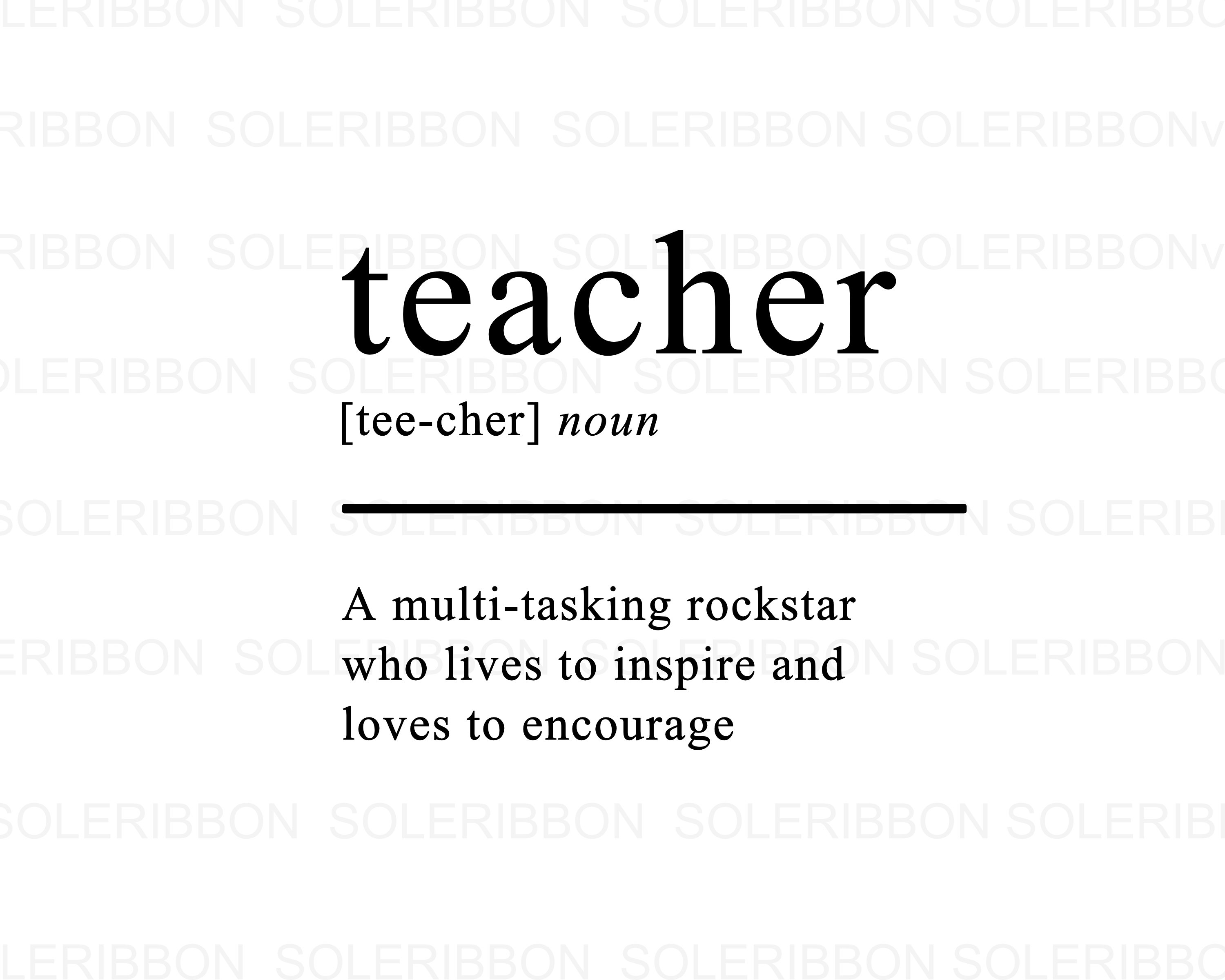 Teacher Definition Quote SVG Teacher Quote Classroom Decor - Etsy