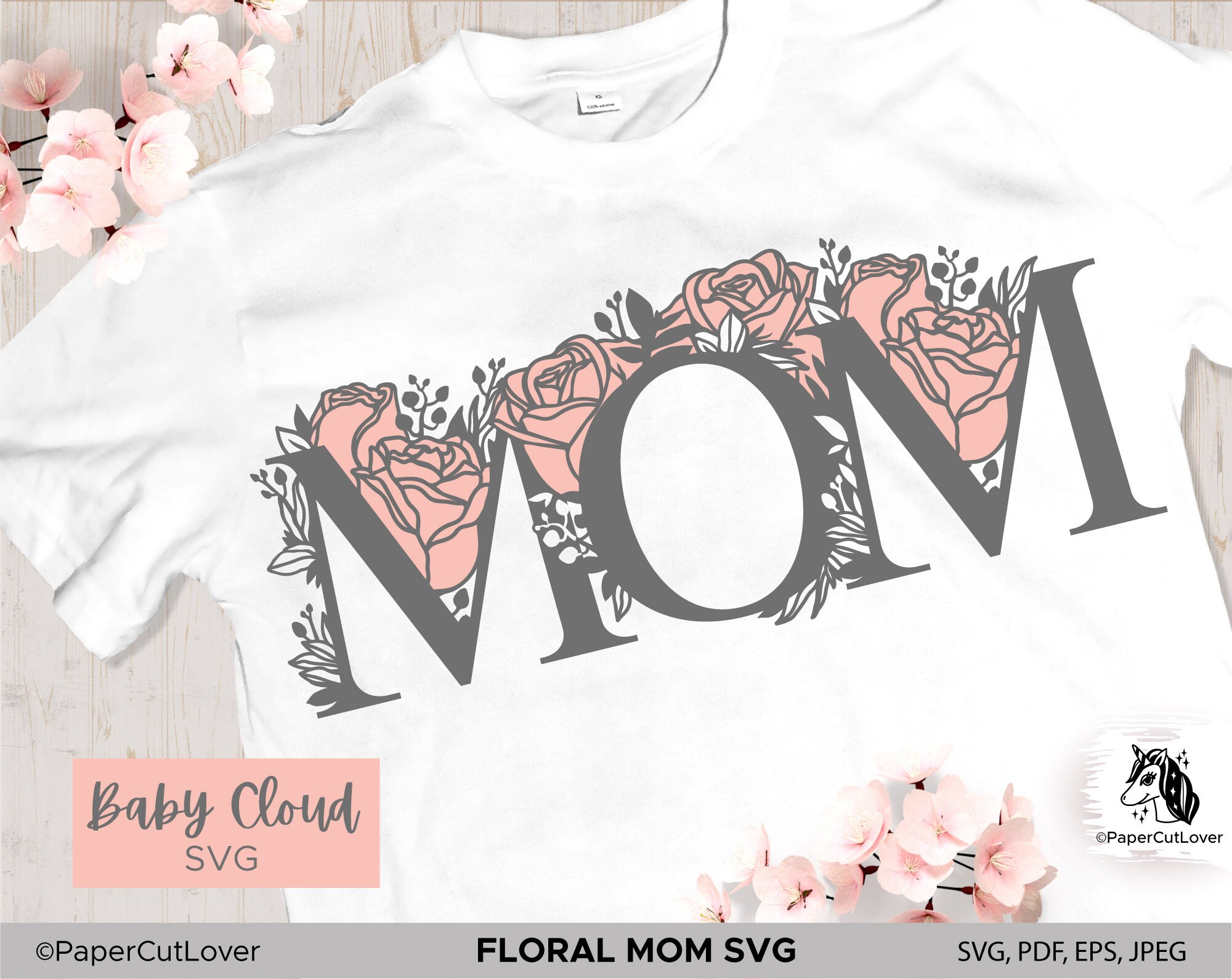 Mama Floral Svg Floral Mom Svg Mothers Day Svg Mom with | Etsy