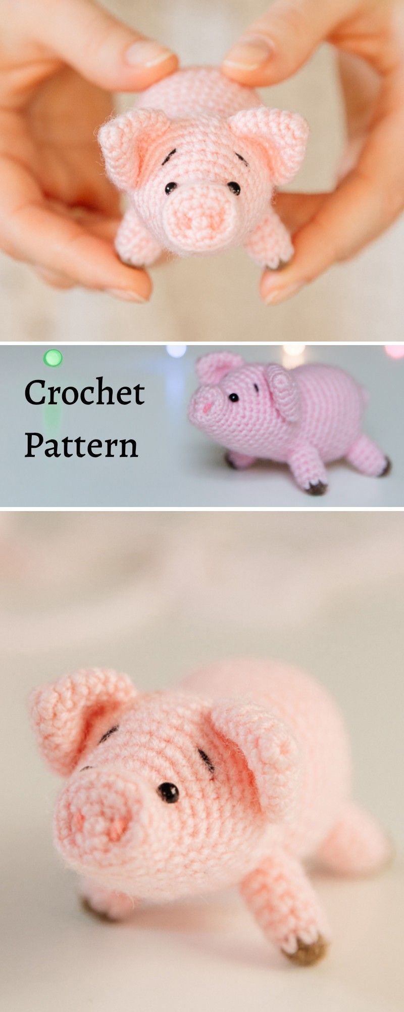 Crochet pattern pig/ amigurumi pattern pig/ Crochet tutorial | Etsy in