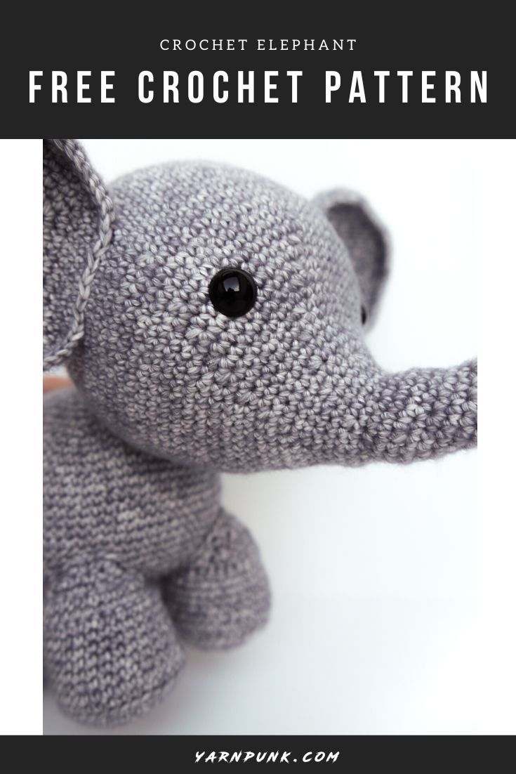 Free Crochet Elephant Amigurumi Pattern | Crochet elephant, Crochet