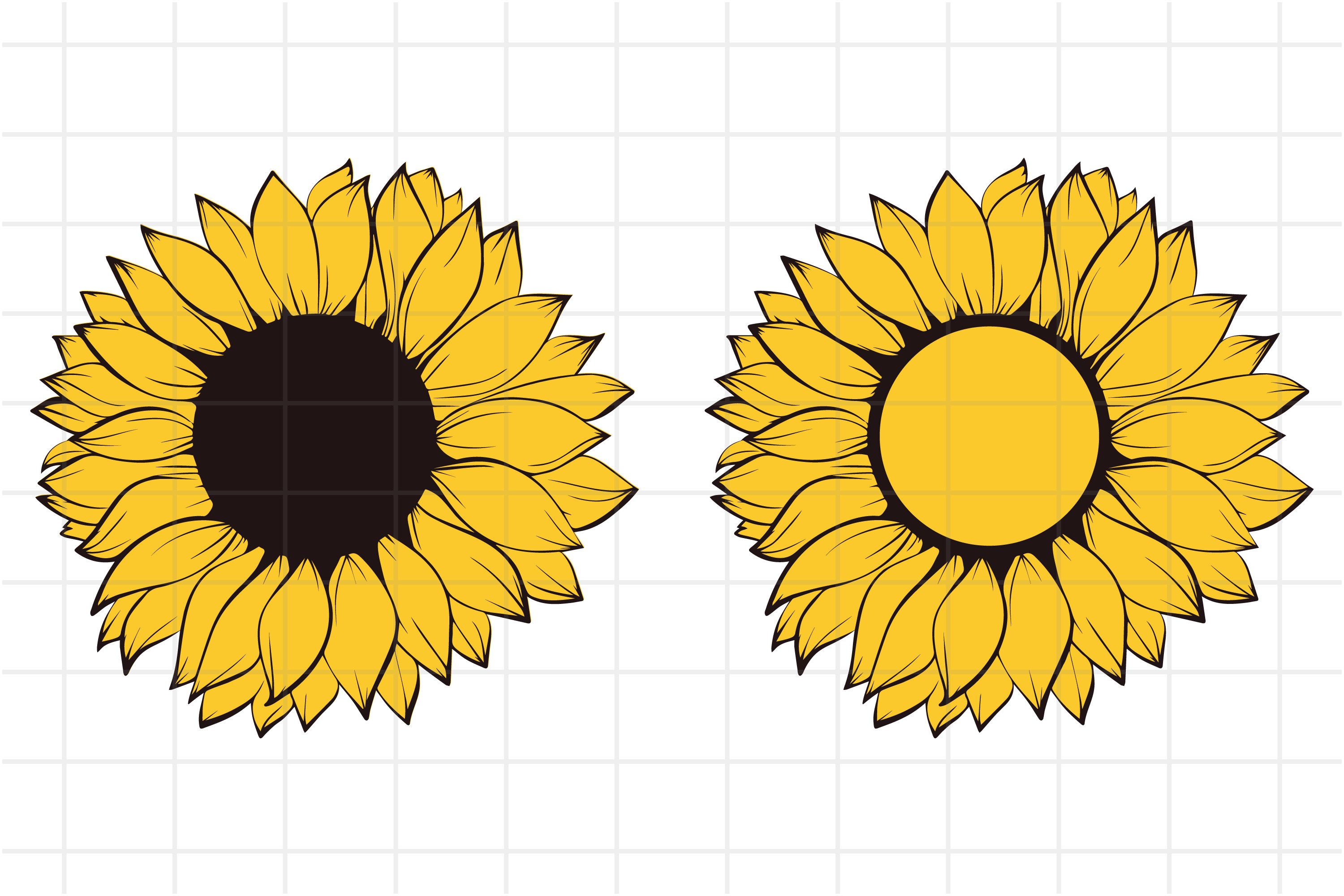 Sunflower SVG and PNG cut file for Cricut (656764) | Cut Files | Design