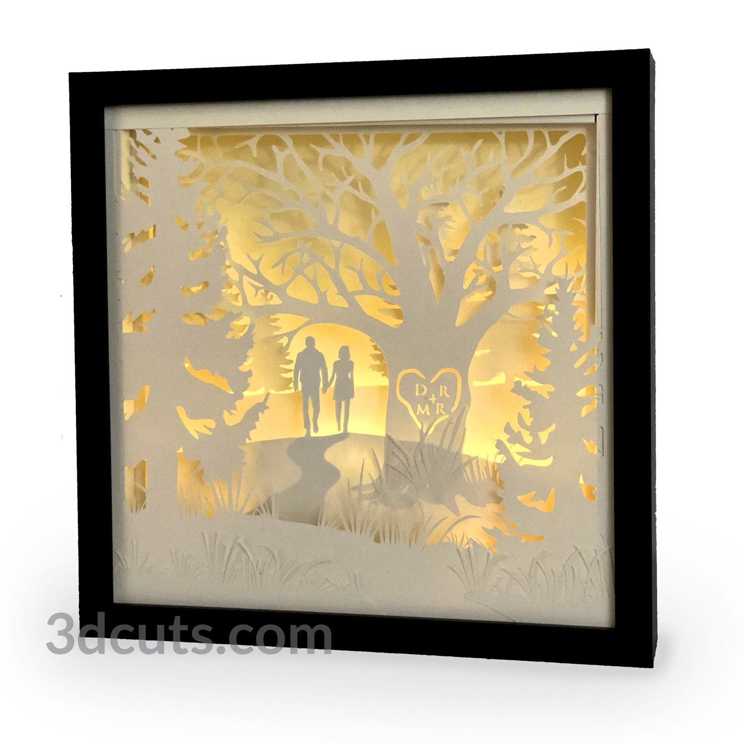 SVG Picture Frame 3D Shadow Box Template Paper Card Light Box Cut File