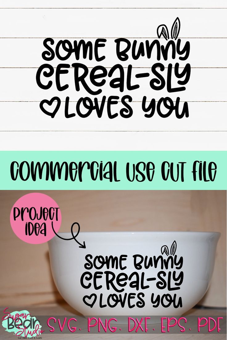 Some Bunny Cereal-Sly Loves You - A Cereal Bowl SVG (1214913) | SVGs