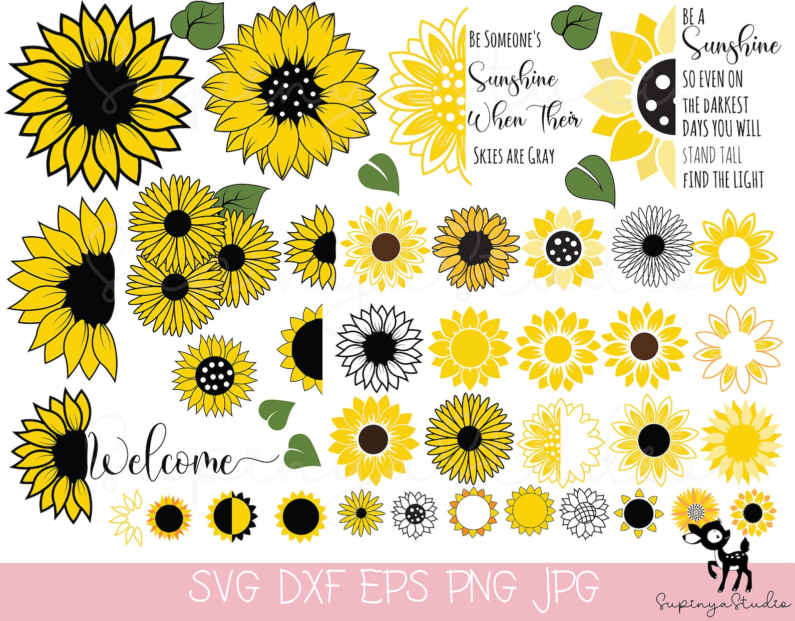 Sunflower SVG Cricut SunflowerSunflower ClipartSunflower | Etsy