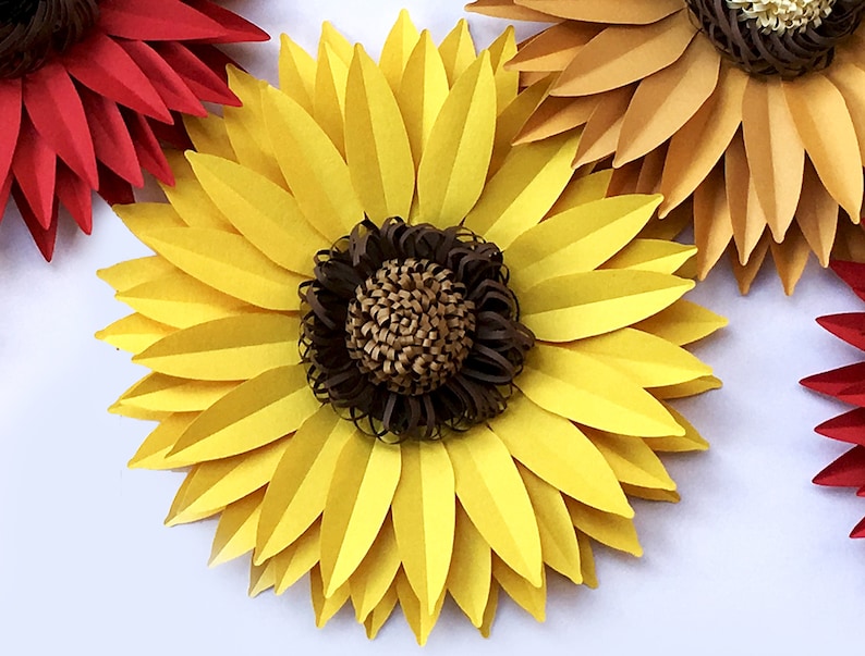 Sunflower Cricut Template - Layered SVG Cut File - Best Free Font
