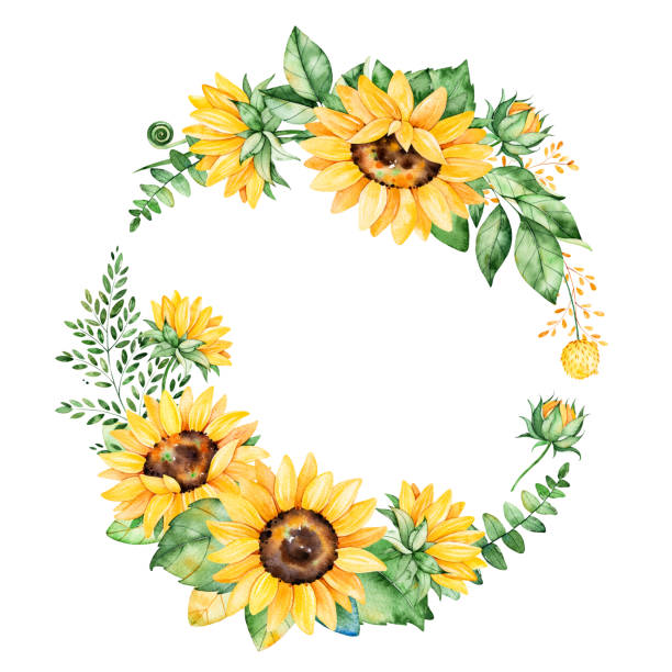 Free SVG Sunflower Wreath Svg Free 19170+ File