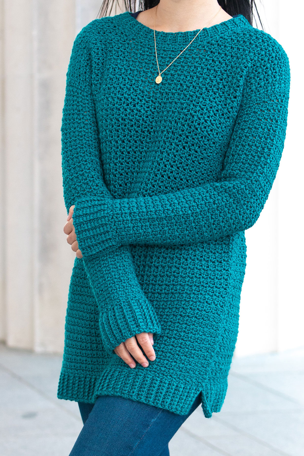 Weekend Snuggle Sweater - free crochet pattern - for the frills