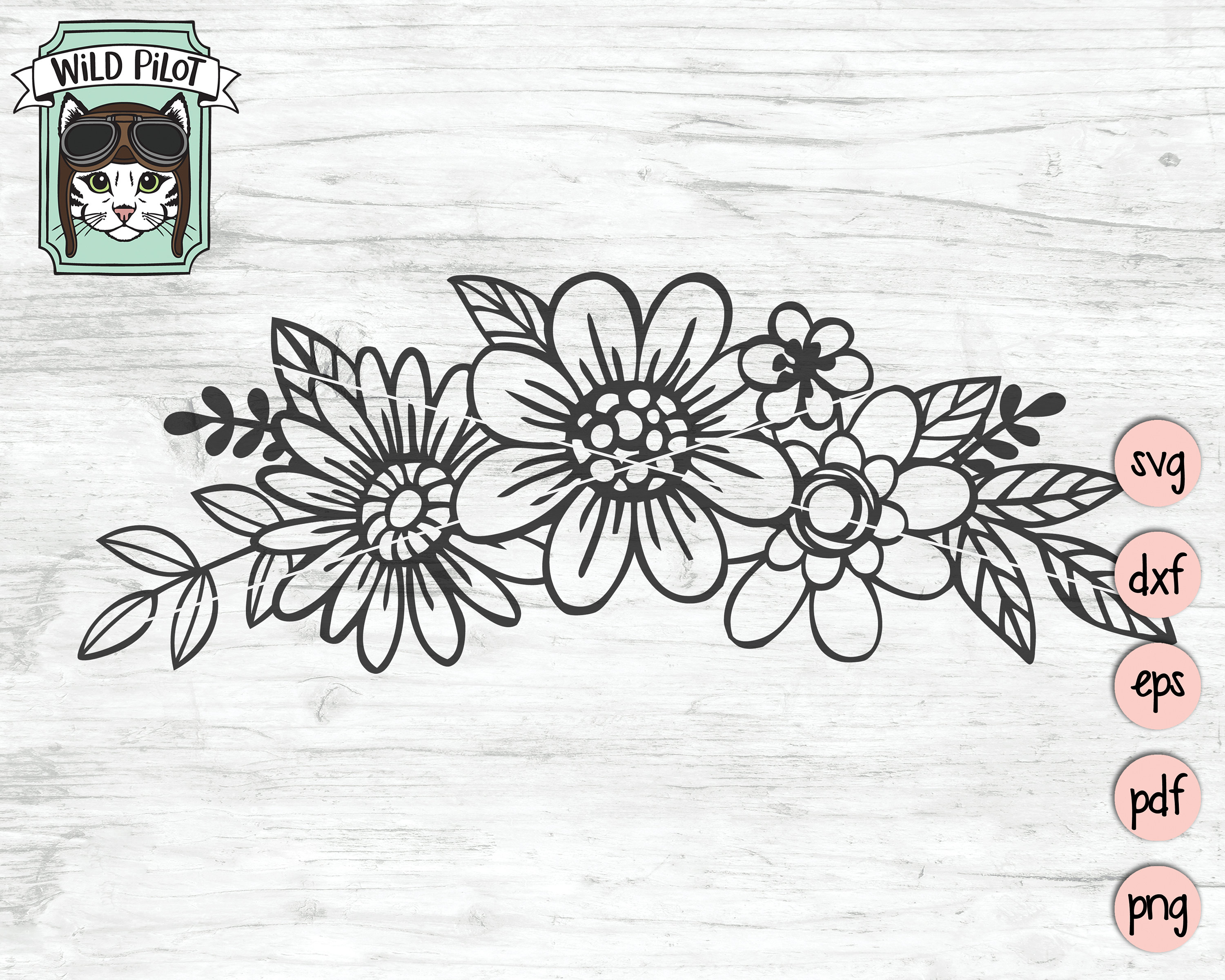 Flower Border SVG DXF Graphic Art Cut Files Kits & How To Craft