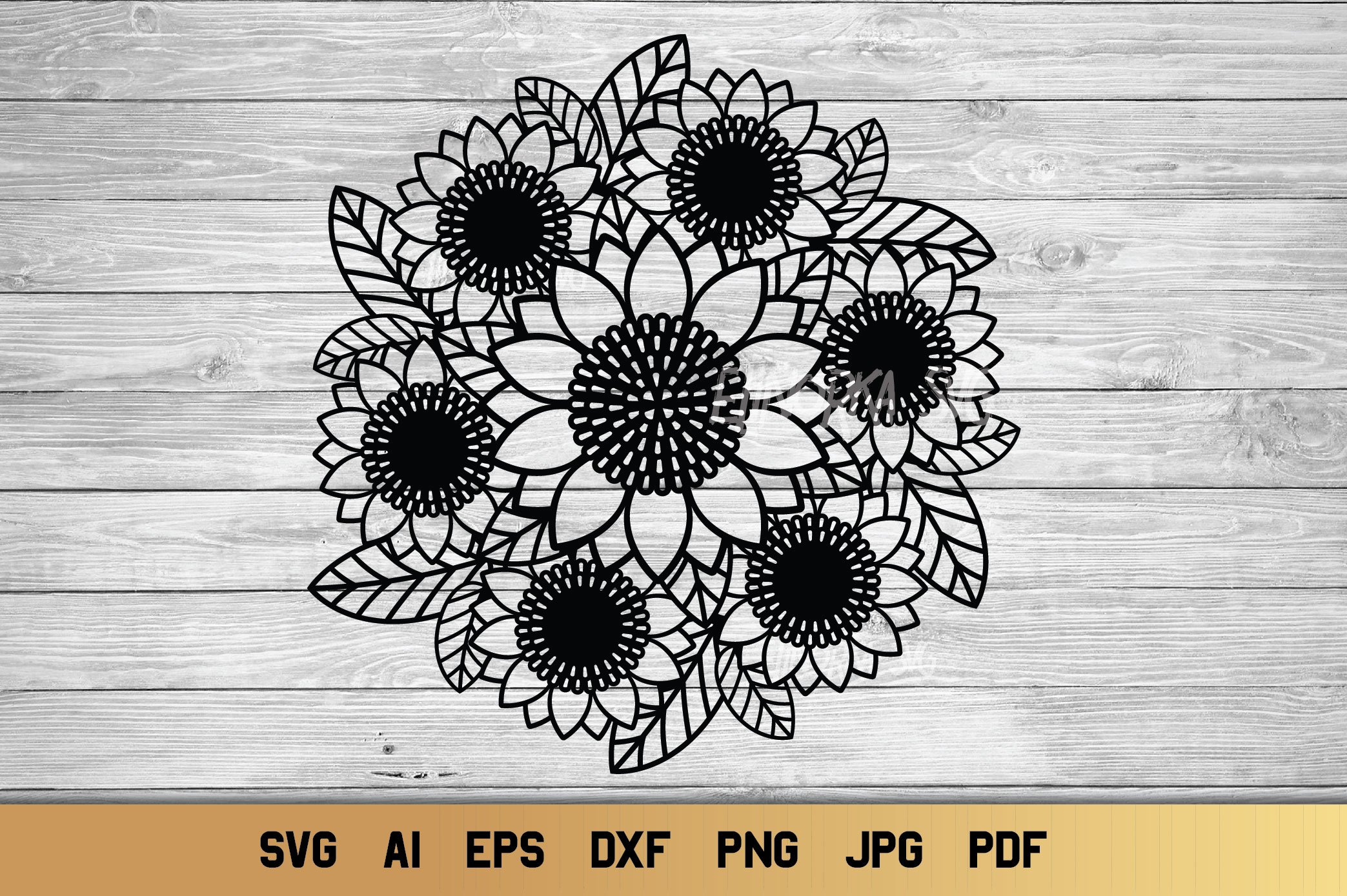 Download 160+ Mandala Sunflower Svg SVG File for Silhouette