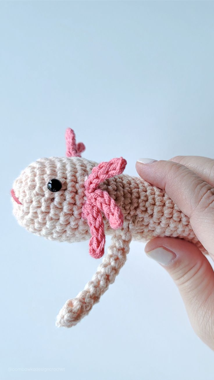 Amigurumi Axolotl Crochet Pattern Free + Video Tutorial | Crochet