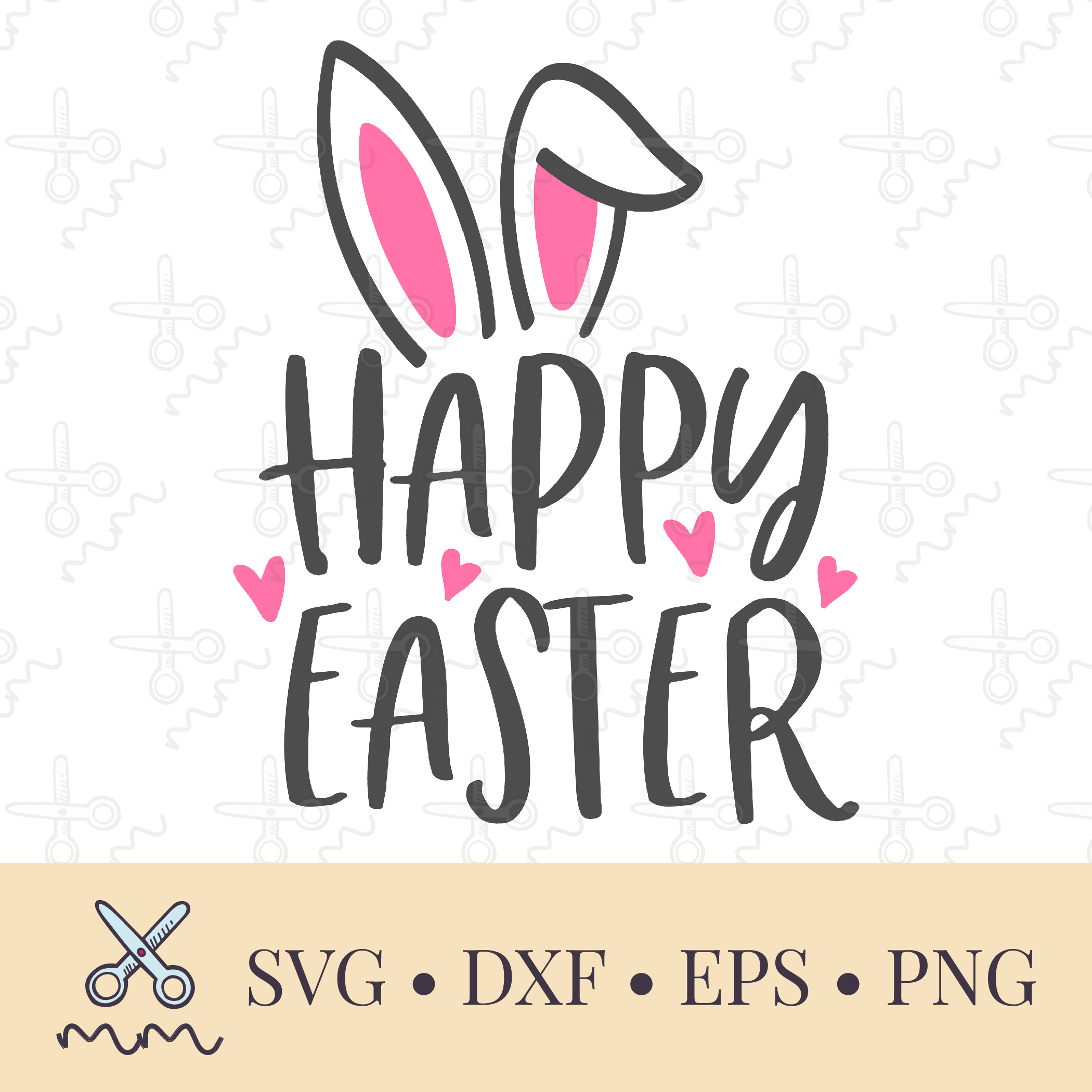 Happy Easter Bunny Ears SVG – The Modish Maker