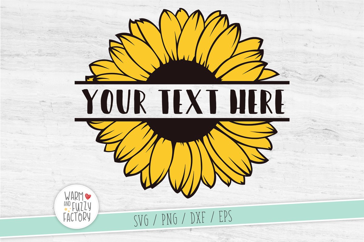Sunflower svg, Sunflower split monogram svg, Flower svg (328565) | Cut