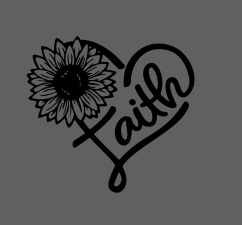 Sunflower Faith SVG Digital Download Only | Etsy
