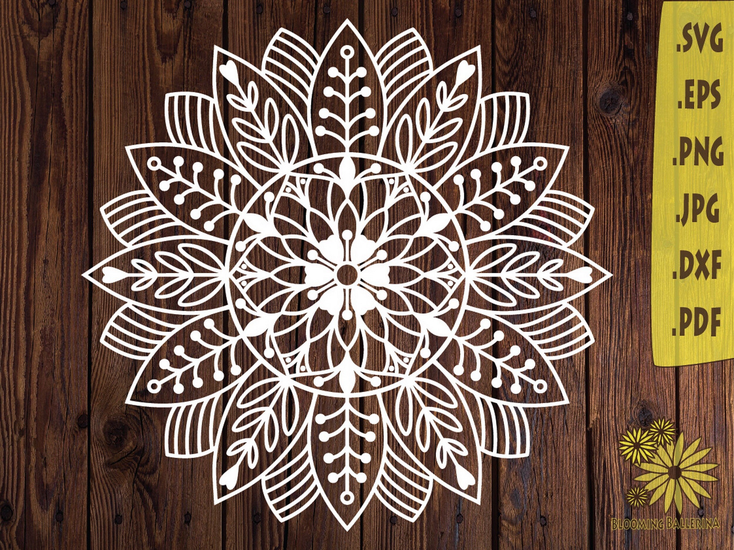Mandala SVG Abstract SunFlower SVG File Sunflower Clipart | Etsy