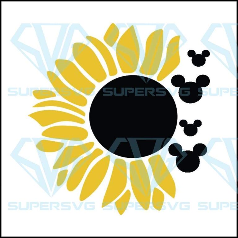 Sunflower Svg Mickey Mouse Svg Sunflower Image Cutting Image Cut File