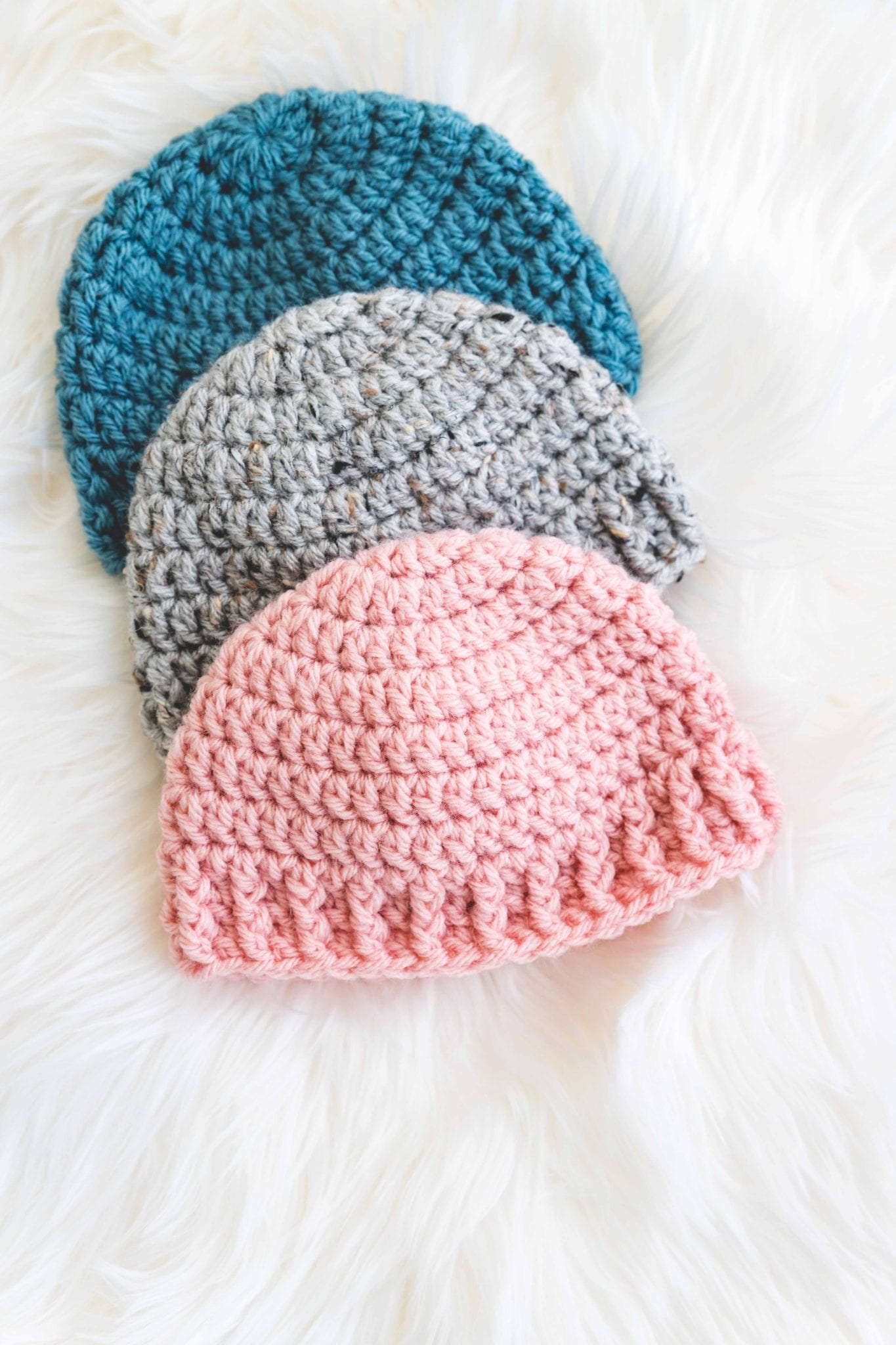 Crochet Baby Hat - free pattern & video for beginners